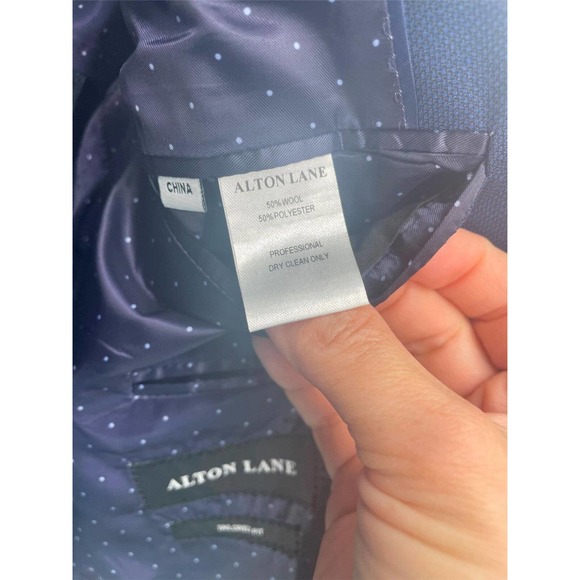 Alton Lane Blazer Jacket Tailored Fit Navy Birdseye Men Sz 44R NEW NWT N146 - Picture 3 of 5